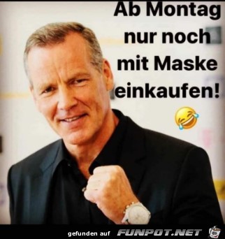 Ab Montag nur noch mit Maske einkaufen