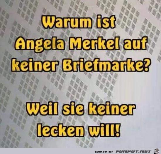 Merkel auf Briefmarke