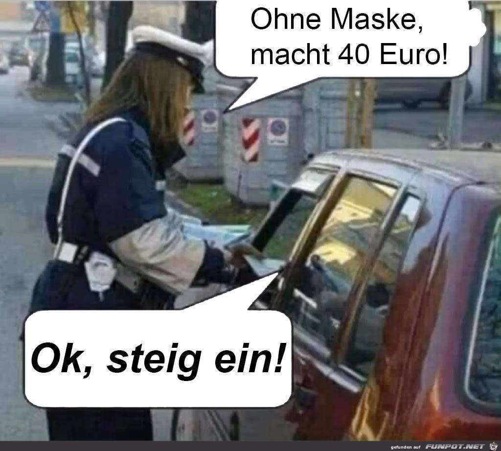 ohne Maske