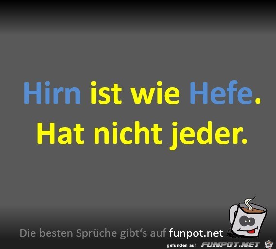 Hirn ist wie Hefe