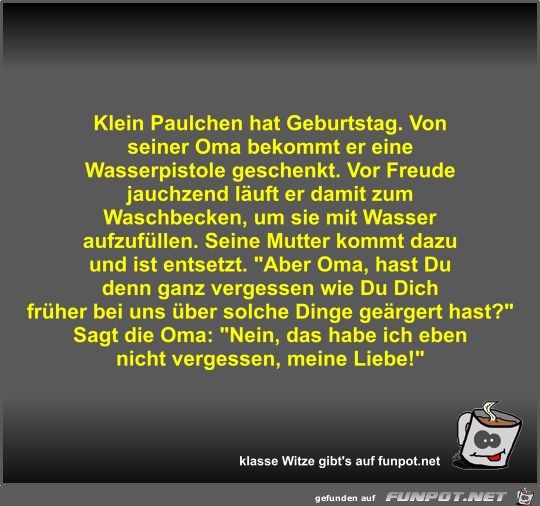 Klein Paulchen hat Geburtstag Klein Paulchen hat Geburtstag