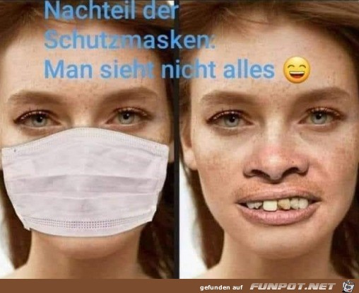 Man sieht nicht was unter der Maske ist