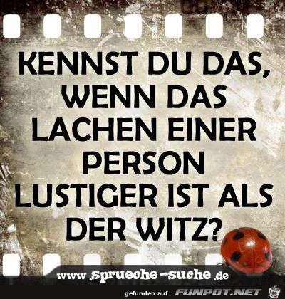 Das Lachen einer Person