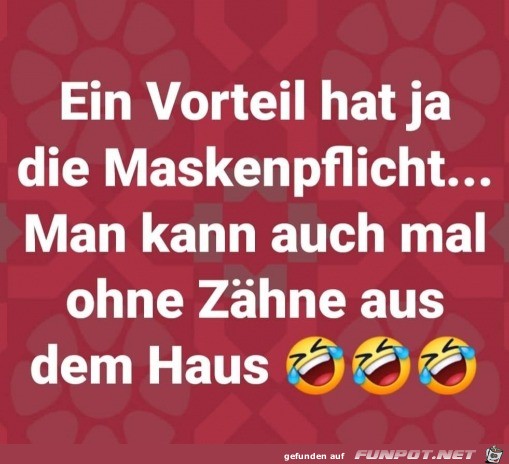 Die Maskenpflicht hat auch einen Vorteil