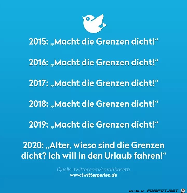 Macht die Grenzen dicht