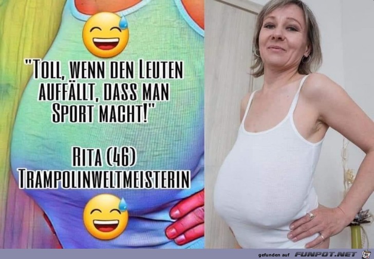 Toll, wenn auffllt, dass man Sport macht