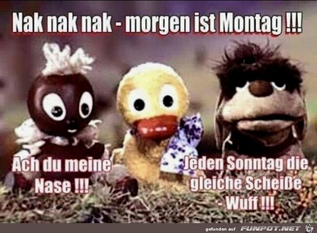 Nak nak nak - morgen ist Montag Nak nak nak - morgen ist Montag