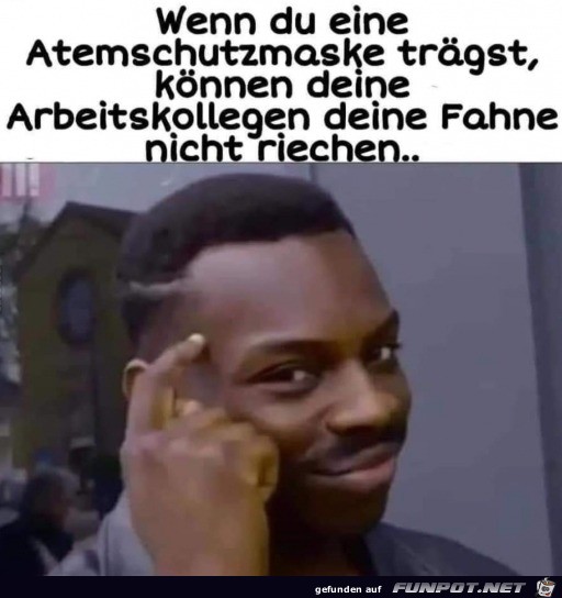 Atemschutzmaske gegen Fahne