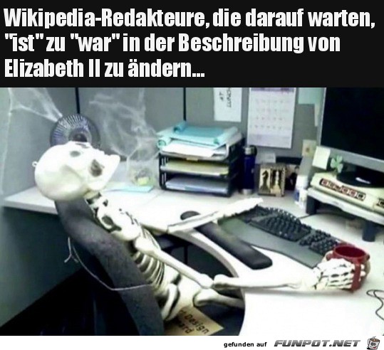 Wikipedia-Redakteure beim Warten Wikipedia-Redakteure beim Warten