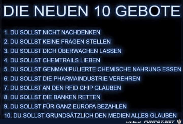 Die neuen 10 Gebote