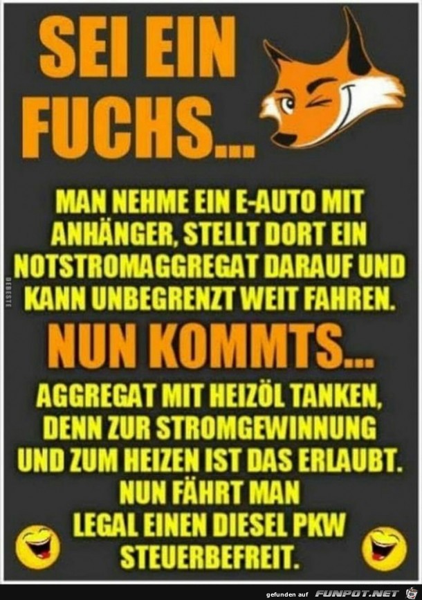 Sei ein Fuchs....