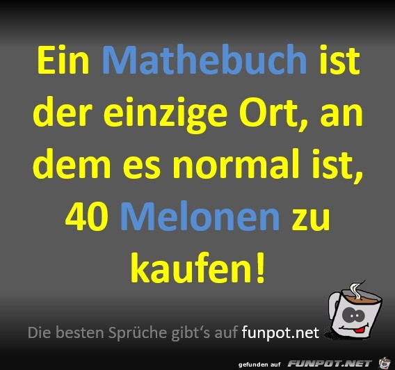 Melonen im Mathebuch