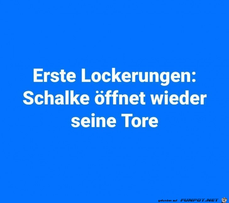 Erste Lockerungen bei SCHALKE...