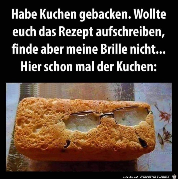 habe kuchen gebacken