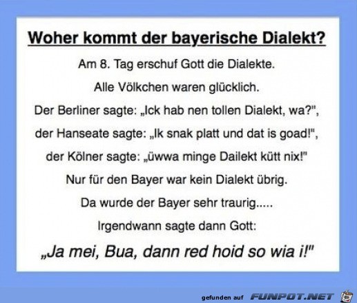 Der bayerische Dialekt