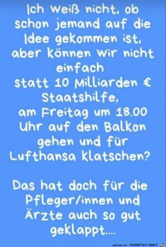 Einfach mal wieder klatschen 