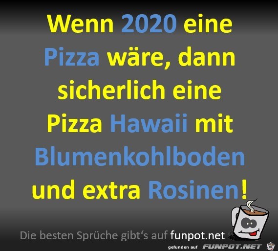 Wenn 2020 eine Pizza wre