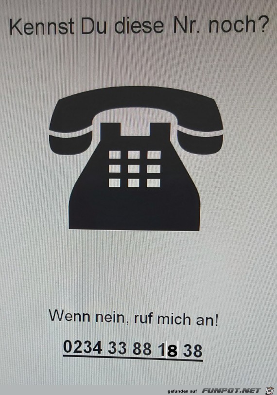 Alte Hotline Nummer