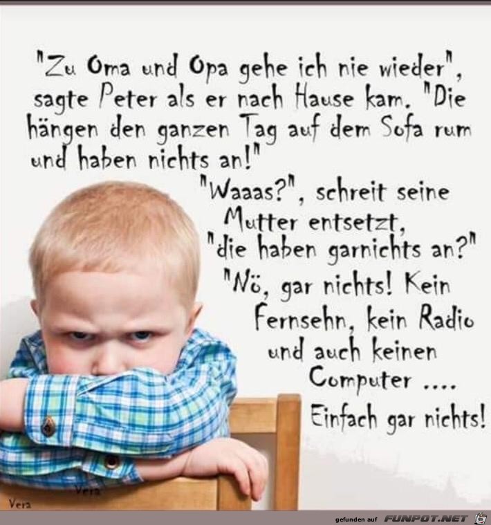 Oma und Opa haben nichts an