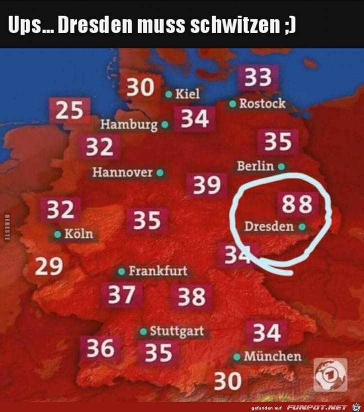 Ups... Dresden muss schwitzen