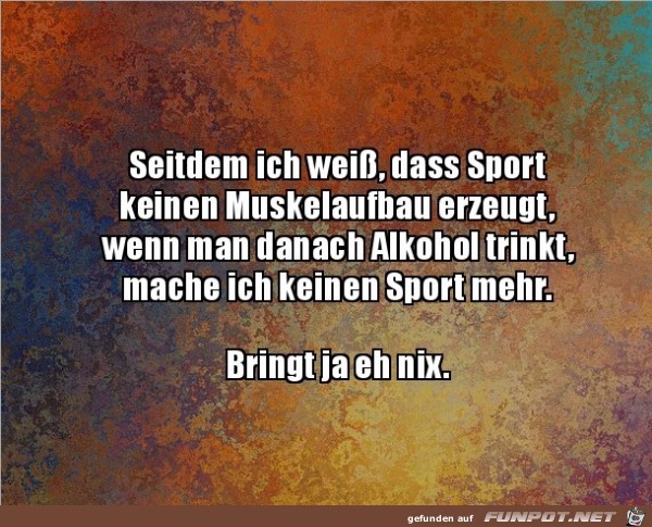 Bringt ja eh nix