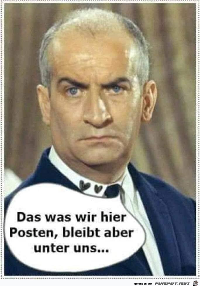 Louis de Funes postet geheime Dinge