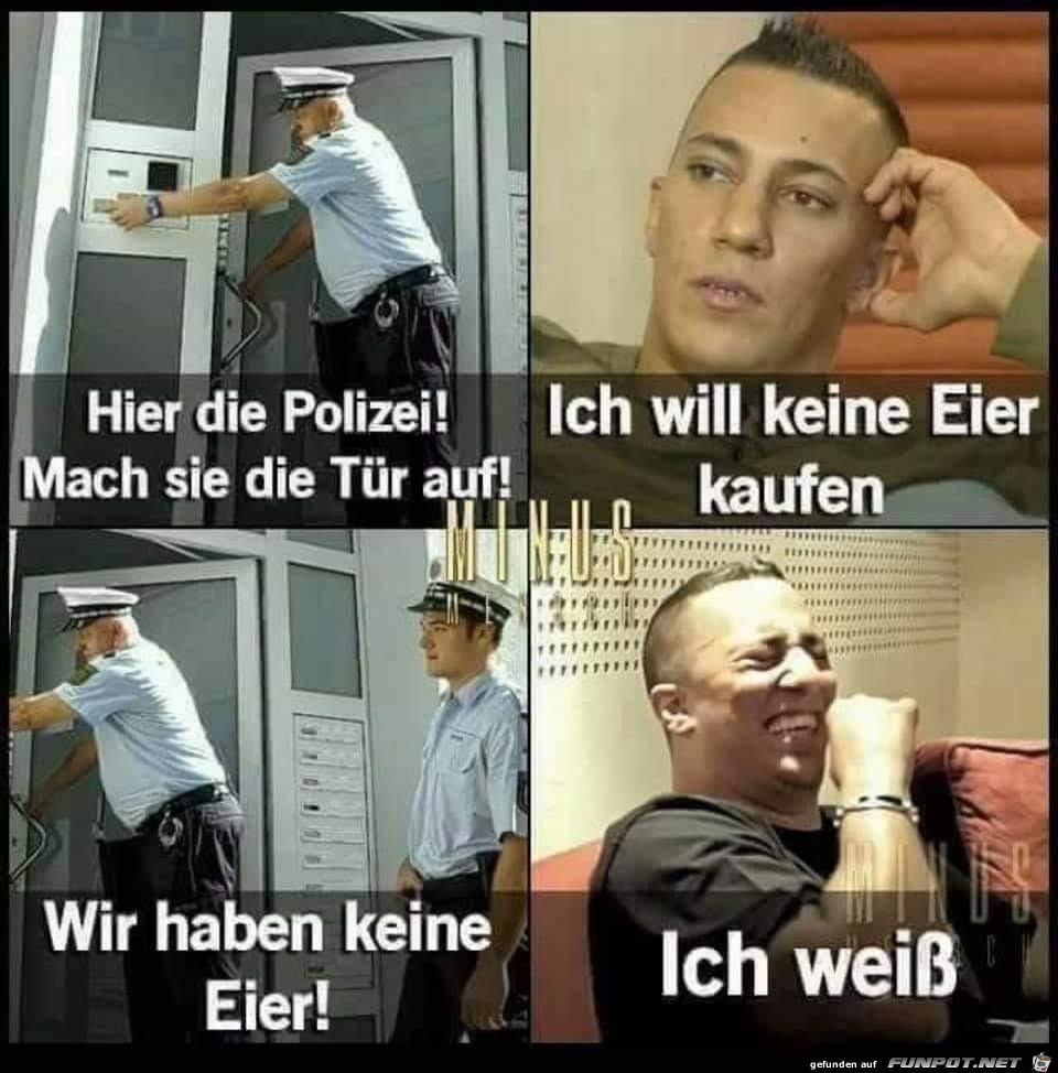 Hier die Polizei