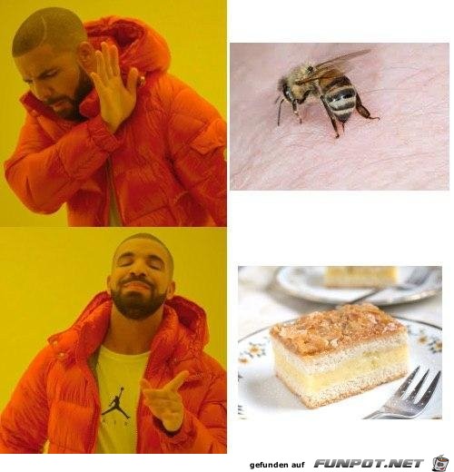 Der untere Bienenstich soll es sein