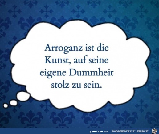 Arroganz ist eine Kunst