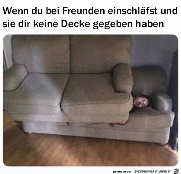 Bei Freunden schlafen