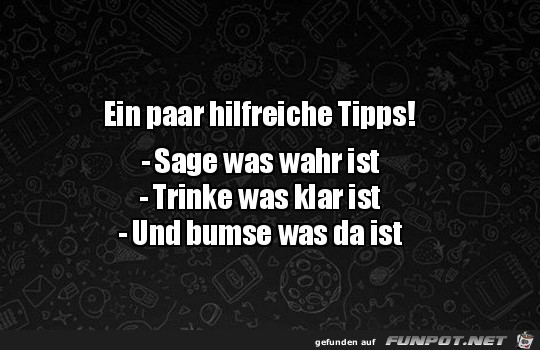 Hilfreiche Tips