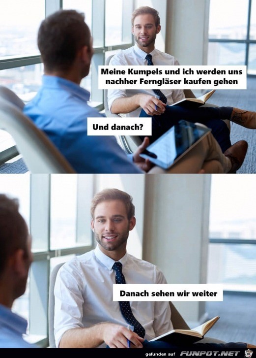 Wir kaufen uns Fernglser