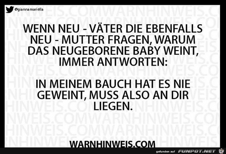 Frisch gewordener Vater