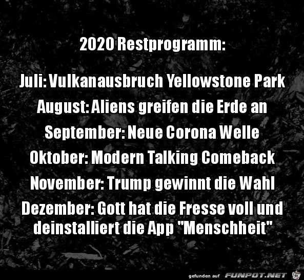 Restprogramm fr 2020