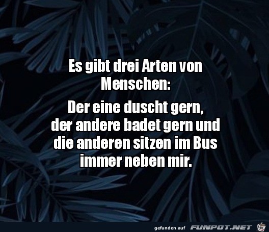 Drei Arten von Menschen