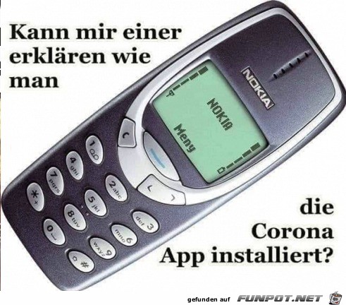 Corona-App auf alten Nokia-Knochen