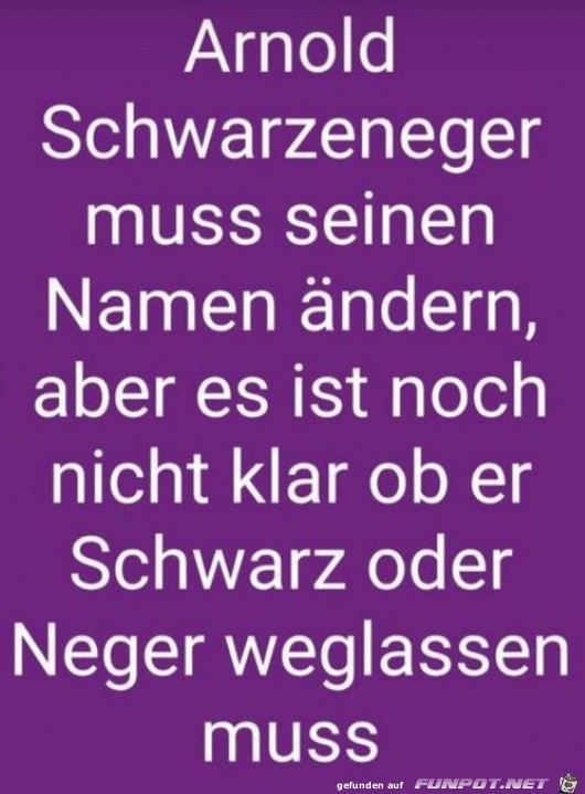 Schwarzeneger muss Name ndern