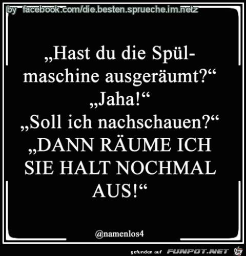 Splmaschine ausgerumt