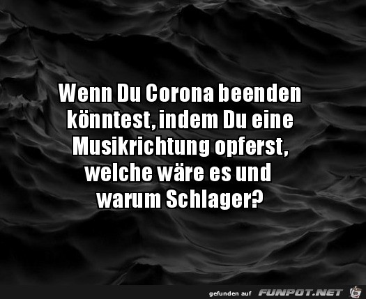 wenn du Corona beenden knntest