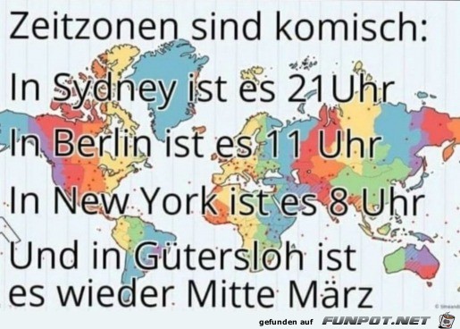 Zeitzonen sind komisch