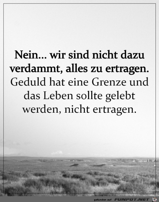 Geduld hat eine Grenze