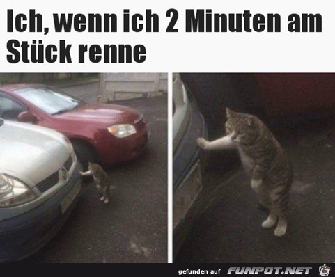 Nach 2 Minuten rennen