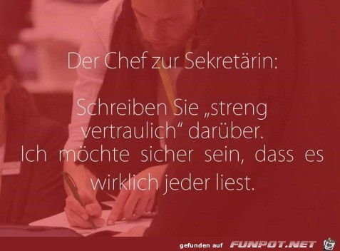 Schreiben Sie streng vertraulich Schreiben Sie streng vertraulich