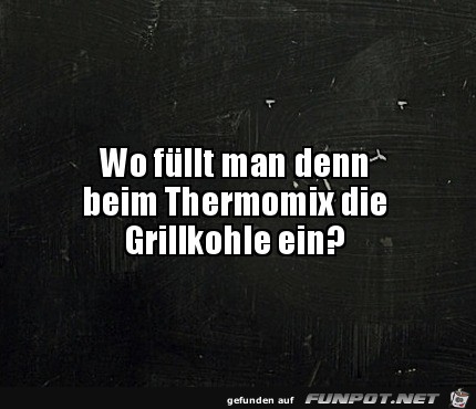 Wo fllt man beim Thermomix die Kohle ein?