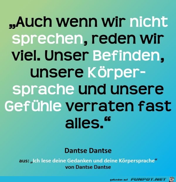 Auch wenn wir nicht sprechen...