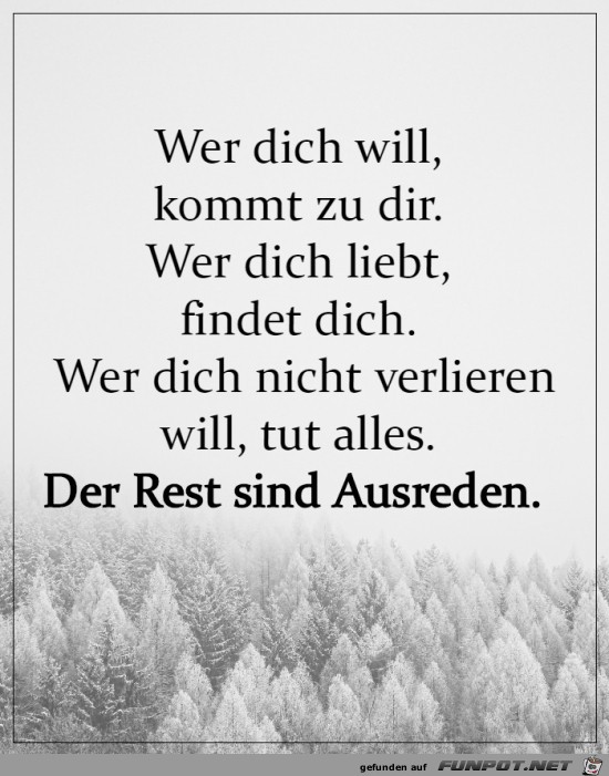 Der Rest sind Ausreden