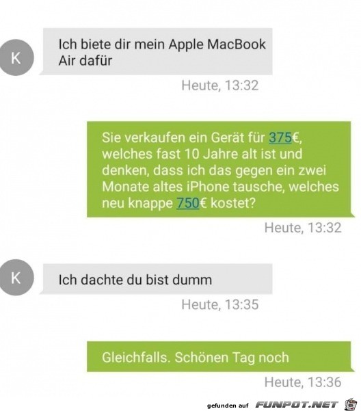 Ich dachte du bist dumm