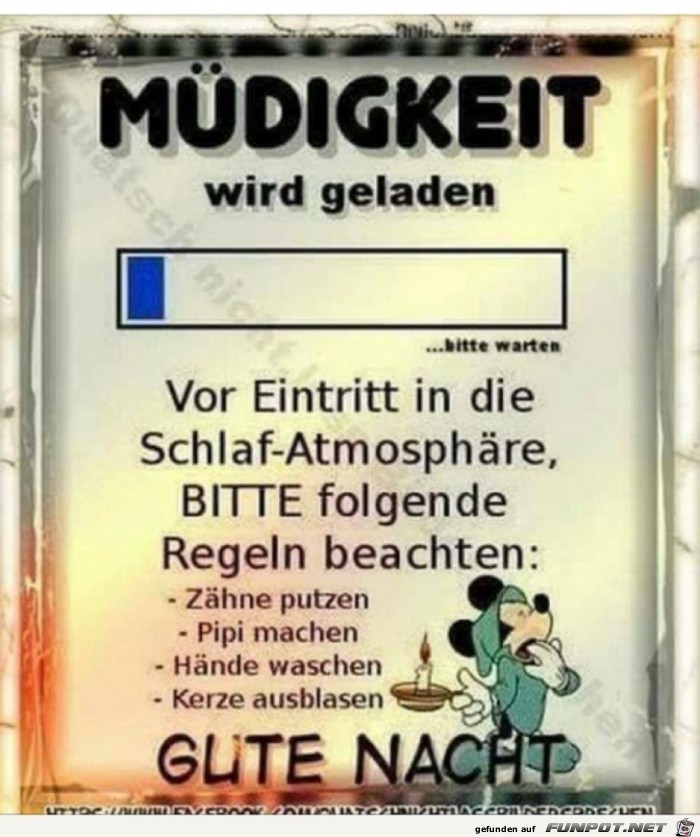 Mdigkeit wird geladen