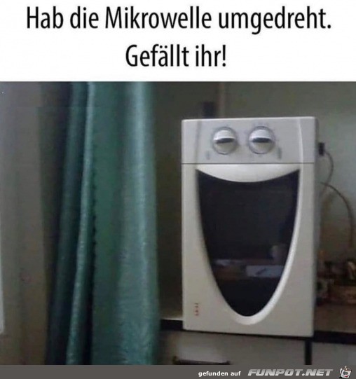 Die Mikrowelle freut sich