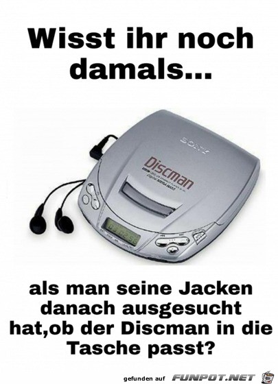 Damals mit Discman